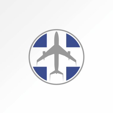 Logo tasarımı grafiksel konsept yaratıcı soyut premium vektör işareti benzersiz uçak uçak uçak havayolu çapraz. Taşımacılıkla ilgili sağlıklı