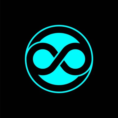 Logo tasarımı grafik konsepti soyut premium vektör benzersiz stok sonsuz illüstrasyon negatif uzay. Döngü çember illüzyonuyla ilgili