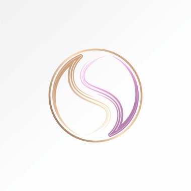Logo tasarımı grafiksel konsept yaratıcı premium soyut vektör stoğu eşsiz S harfi veya SS font artistik yin yang. Monogram boyamayla ilgili