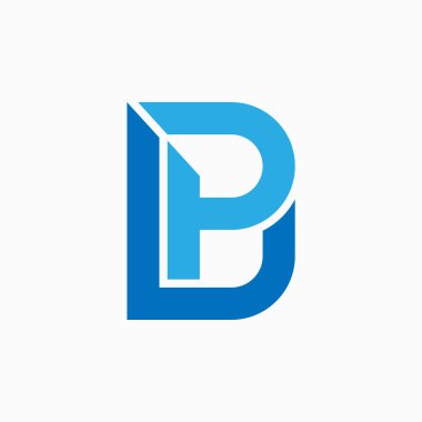 Logo tasarımı grafik konsepti yaratıcı premium vektör stok harf işareti ilk işaret simgesi DP veya PD yazı tipi negatif boşluk Monogram tipografi markasıyla ilişkili