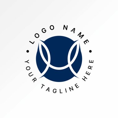 Logo tasarımı grafik konsepti soyut yaratıcı premium vektör stoku ilk M veya EM yazı tipi ME eşsiz çizgi çemberi ilişkili monogram tipografi markasını terk eder