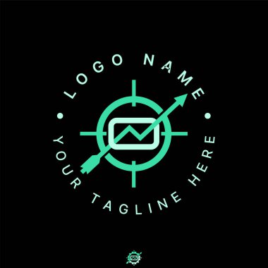Logo tasarımı grafik konsepti yaratıcı premium vektör stok görüntü grafik ok ticareti hedef odaklama hassasiyet yönü. Navigasyon nişancılığı ile ilgili