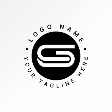Logo tasarımı grafik konsepti yaratıcı premium vektör stok görüntü grafiği ilk CG CC yazı tipi daire negatif uzay monogram markalaşması