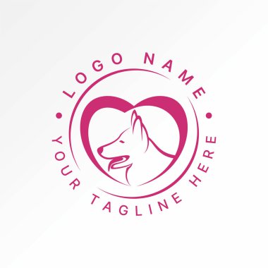 Logo tasarımı grafik konsept yaratıcı premium vektör stok görüntü benzersiz aşk köpeği baş yüz hayvan köpek köpek köpek köpek köpek köpek köpek köpek köpek köpek köpek köpek köpek pençesi kedi çizgi film