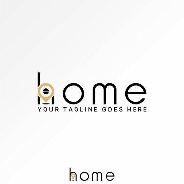 Logo tasarımı grafiksel konsept yaratıcı premium vektör stok resim üst satım metin kelime ev ilk H font noktası özellik ev arama kılavuzu