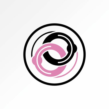 Logo tasarımı grafik konsepti yaratıcı premium vektör stok resim üstü satışı başlangıç OO yazı tipi hattı tutun yörünge küresi siber evren ağ takımı