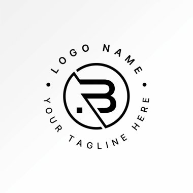 Logo tasarımı grafik konsepti yaratıcı premium vektör stok resim top satış harfi B veya 3 font kesim çember çizgisi teknoloji sporu monogram tarzı marka