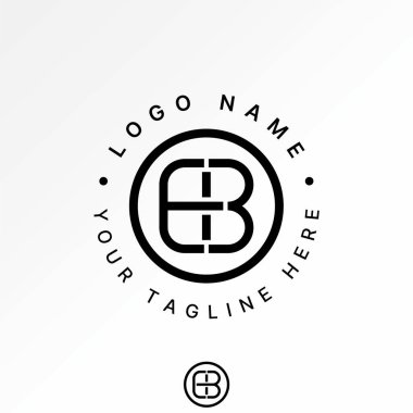 Logo tasarımı grafik konsepti yaratıcı premium vektör stok resim üstü ilk EB yazı tipi satışı kesim monogram iş dünyası medya spor teknolojisi markası