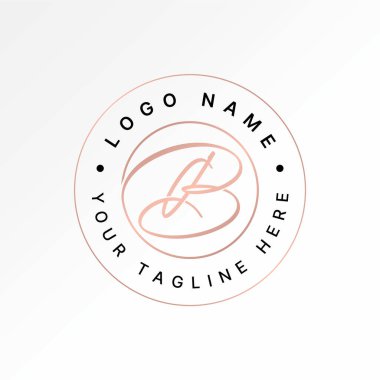 Logo tasarımı grafik konsepti yaratıcı premium vektör stok resim üstü ilk B BP PB yazı tipi tipografi güzellik zarif kadın romantizm kraliyet