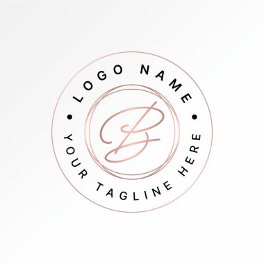 Logo tasarımı grafik konsepti yaratıcı premium vektör stok resim üstü ilk B BP PB yazı tipi tipografi güzellik zarif kadın monogramı