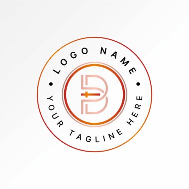 Logo tasarımı grafik konsepti yaratıcı premium vektör stok resim üstü ilk olarak B BP PB yazı tipi çizgi tipografi monogram marka yaratıcı geometri stili satar