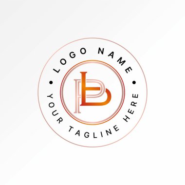 Logo tasarımı grafiksel konsept yaratıcı premium vektör stok resim üstü ilk BP yazı tipi serif flip-bağlantılı monogram zarif marka