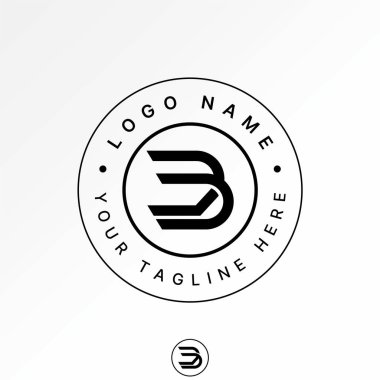 Logo tasarımı grafik konsepti yaratıcı premium vektör stok resim üstü ilk B DD yazı tipi italik çizgi tipografi monogram marka geometri spor tarzı satar