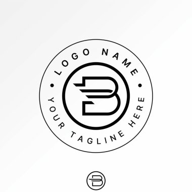 Logo tasarımı grafik konsepti yaratıcı premium vektör stok resim üstü ilk B DD yazı tipi satışı hızlı strip speed monogram tipografi spor markası