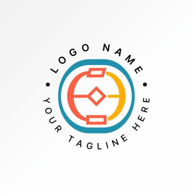 Logo tasarımı grafik konsepti yaratıcı premium vektör stok resim üstü ilk E yazı tipi şeması akış şeması projesi metodoloji araştırması