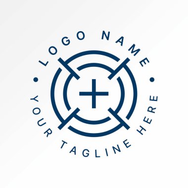 Logo tasarımı grafiksel konsept yaratıcı premium vektör stok resim top atış hedefi doğruluk sembolü hedefleme merkezinin keskin nişancı hedefi