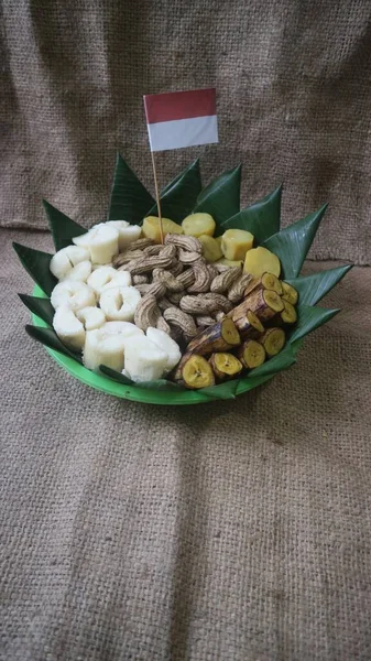 Polo Pendem Merah Putih Javanese Traditional Food Including Cassava Sweet — Stock Photo, Image