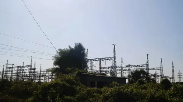Central Elétrica Estação Subestação Instalação Elétrica Projetada Para Receber Converter — Fotografia de Stock