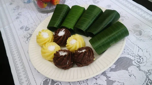 Getuk Gethuk Lindri Traditional Javanese Snack Made Cassava Main Ingredient — Stock Photo, Image