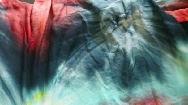 Abstraktní Barevné Tkaniny Tažené Strany Kopírovací Prostor Umělecké Pozadí — Stock video