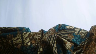 Endonezya eşsiz batik kumaş, renkli çiçek desenli doku arkaplanı 