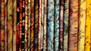 Çeşitli Batik desenleri, Endonezya mirası kumaş giysileri etnik duvar kağıtları