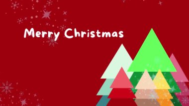 Kutlama, fotokopi alanı, minimalist konsept mevsimlik festival için çeşitli renk Noel ağacı gruplarının 4k videosu