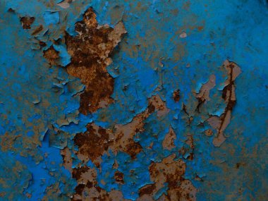 Yakın plan paslı demir yüzey, soyut vintage arka planlar için mükemmel. Metal korozyona oksijen oksitlenmesi neden olur. Doğal bir kimyasal reaksiyon süreci.. 