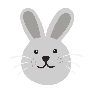 Hayvan Suratı Çizimi. Egzotik ve sevimli hayvan suratı. Karakterler beyaz arka planda sevimli hayvan yüzü portresi.