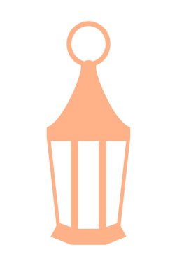 İslami Fener İllüstrasyonu. Ramazan Mübarek 'in sembolleri, Asılı Altın Fenerler, Arap lambaları, fenerler ay, fener elementi, yıldız, sanat, vektör ve illüstrasyon