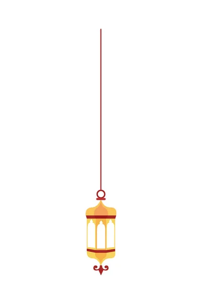 Illustrazione Delle Lanterne Islamiche Simboli Ramadan Mubarak Lanterne Oro Pensili — Vettoriale Stock