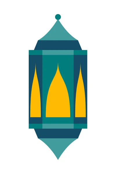 Ilustração Lanterna Islâmico Símbolos Ramadan Mubarak Lanternas Ouro Pendurado Lâmpadas — Vetor de Stock