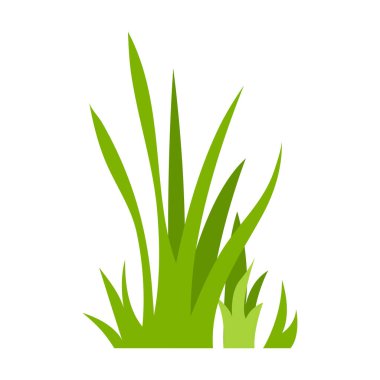 Yeşil Çim Çizimi. Yeşil çimenler, çiçekler, doğal sınırlar, otlar. İlkbahar, yaz, doğa, zemin, bitkiler için düz vektör çizimleri.