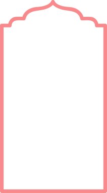 İslami doğu tarzı pencere ve kemerler. Modern boho renkleri, minimal tasarım