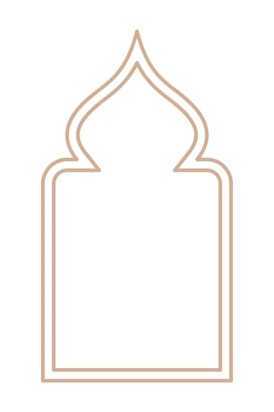 Islam Oriental Gaya Jendela Dan Lengkungan Warna Boho Modern Desain - Stok Vektor