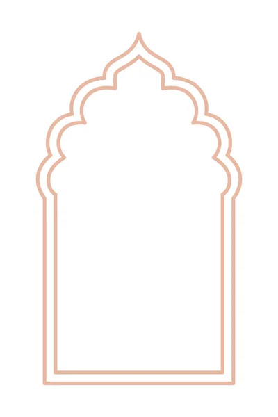 Islamic Oriental Style Islamic Windows Arches Modern Boho Design Moon — Stock Vector
