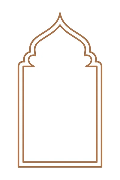 Islam Oriental Gaya Jendela Dan Lengkungan Islam Dengan Desain Boho - Stok Vektor