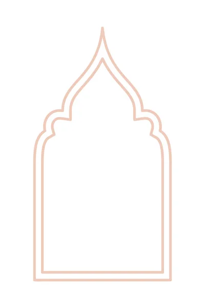 Islamitische Oosterse Stijl Islamitische Ramen Bogen Met Modern Boho Design — Stockvector