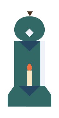 İslami Fener İllüstrasyonu. Ramazan Mübarek 'in sembolleri, Asılı Altın Fenerler, Arap lambaları, fenerler ay, fener elementi, yıldız, sanat, vektör ve illüstrasyon