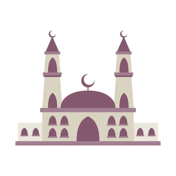 Moderno Edificio Mezquitas Islámicas Planas Adecuado Para Diagramas Mapas Infografías — Vector de stock