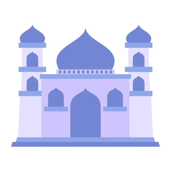 Edifício Mesquita Islâmica Plana Moderna Adequado Para Diagramas Mapa Infográficos — Vetor de Stock