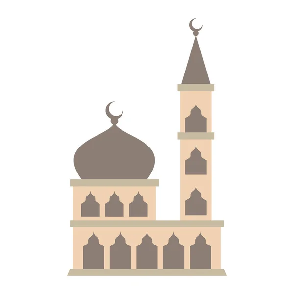 Modern Flat Islamitisch Moskee Gebouw Geschikt Voor Diagrammen Kaart Infographics — Stockvector