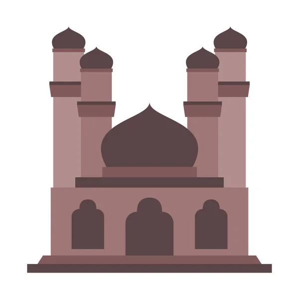 Edifício Mesquita Islâmica Plana Moderna Adequado Para Diagramas Mapa Infográficos — Vetor de Stock