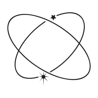 Modern minimalist estetik çizgi çerçeve elementleri, yıldızlı moda doğrusal çerçeveler, geometrik formlar. Sosyal medya veya poster tasarımı için parıltılı kemer çerçeve, boho tarzı basit dekoratif çerçeve