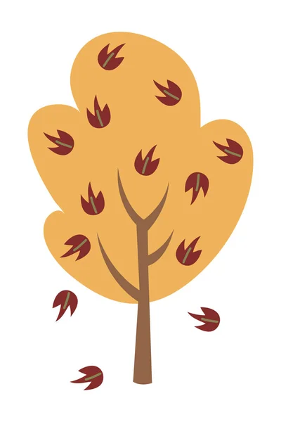 Εικονογράφηση Δέντρο Κινουμένων Σχεδίων Εικονογράφηση Διάνυσμα Των Δέντρων Του Φθινοπώρου — Διανυσματικό Αρχείο