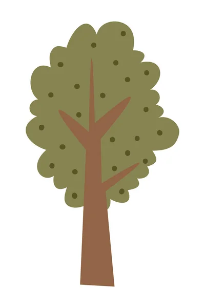Desenhos Animados Ilustração Árvore Ilustração Vetorial Árvores Outono Sobre Fundo —  Vetores de Stock