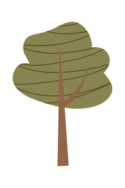 Ilustracja Drzewa Kreskówki Wektor Ilustracja Jesiennych Drzew Białym Tle — Wektor stockowy