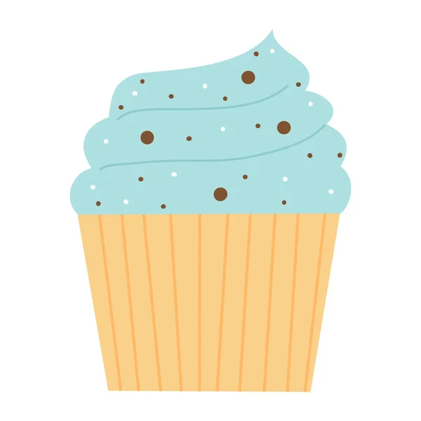 Verjaardagstaart Cartoon Illustratie Doodle Cake Cupcake Voor Een Gelukkige Verjaardag — Stockvector