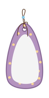 Boş hediye kutusu etiketleri ya da ipli alışveriş etiketleri. Boş organik stil çıkartmaları. Düz tasarım izole vektör. Eski etiket, boş fiyat etiketi.