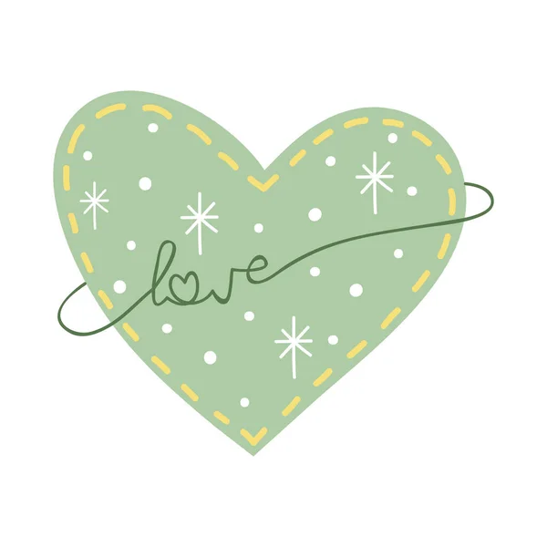 Dekorativ Kärlek Hjärtan Isolerade Vit Bakgrund Vector Handritade Symboler För — Stock vektor